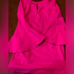 Gorgeous bright pink Bebe rare design authentic dress, size M ,must have